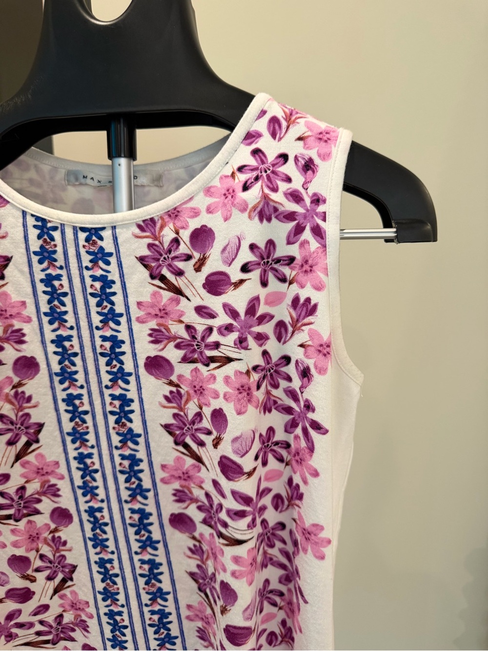 Max Studio White Pink Purple Floral Shift Dress XS - Picture 6 of 16